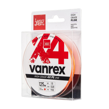 Plecionka Lucky John Vanrex X4 Fluo Orange 0,14mm